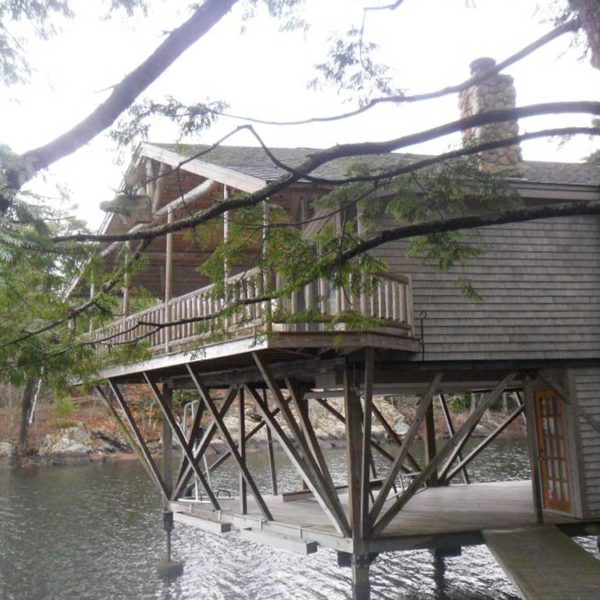 Original camp built on piers in the water, was reengineered and renovated by MCC.